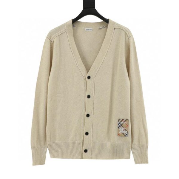 designer,replica,clothing,fake,1:1,lv,luxury,high quality Burberry patch tag cardigan sweater (2F0B)