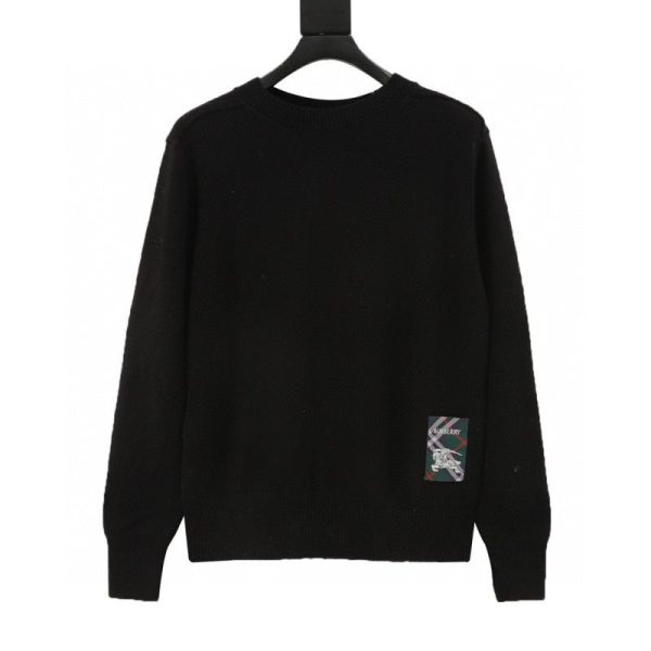 designer,replica,clothing,fake,1:1,lv,luxury,high quality Burberry Patchwork Pedal Horse Crew Neck Sweater (D819)