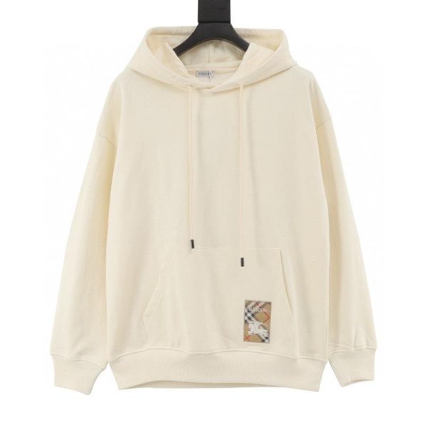 designer,replica,clothing,fake,1:1,lv,luxury,high quality Burberry patch-label equestrian check logo embroidered hoodie (5ADC)