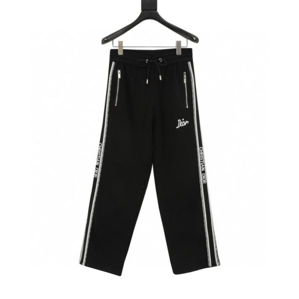 designer,replica,clothing,fake,1:1,lv,luxury,high quality Dior monogrammed terry cloth cotton unisex casual sports pants (BA3A)