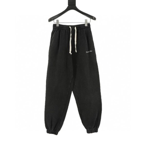 designer,replica,clothing,fake,1:1,lv,luxury,high quality Dior washed letter print trousers with webbing (65D0)