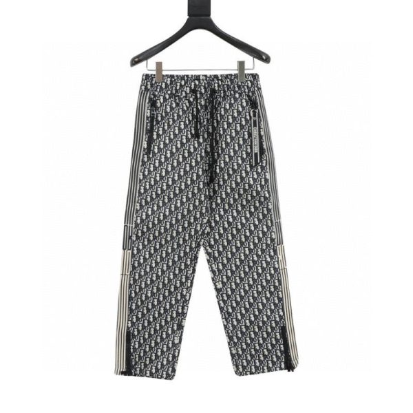 designer,replica,clothing,fake,1:1,lv,luxury,high quality Dior all-over jacquard woven trousers with side ribbons (7272)