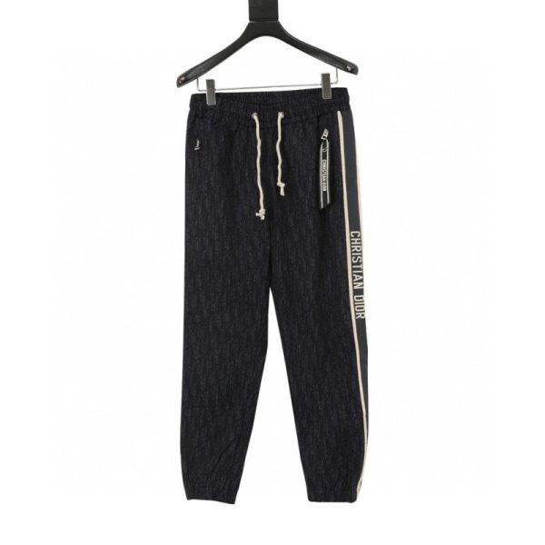 designer,replica,clothing,fake,1:1,lv,luxury,high quality Dior all-over jacquard woven trousers with side ribbon detailing (E25A)