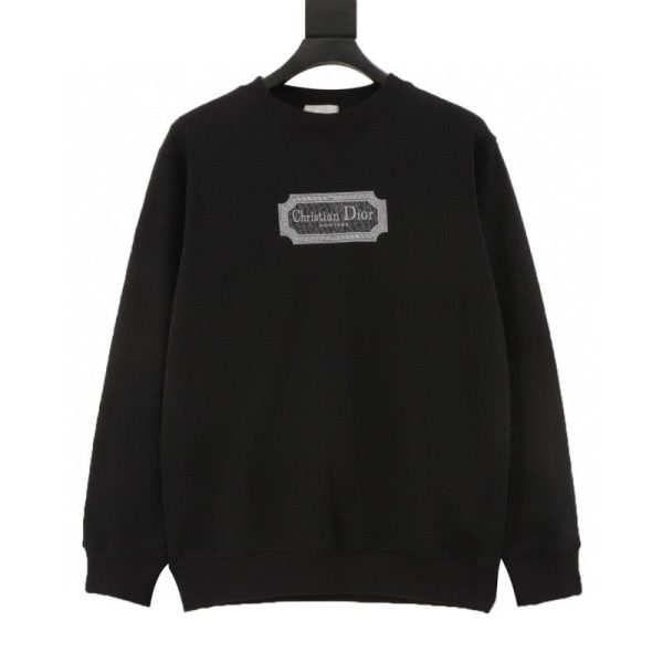 designer,replica,clothing,fake,1:1,lv,luxury,high quality Dior classic square logo embroidered sweatshirt (20Fendi)