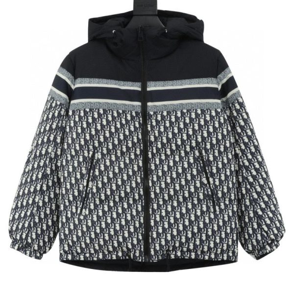 designer,replica,clothing,fake,1:1,lv,luxury,high quality Dior classic all-over monogram reversible down jacket (3195)