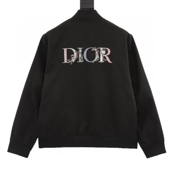 designer,replica,clothing,fake,1:1,lv,luxury,high quality Dior floral embroidered logo baseball jacket (65B9)
