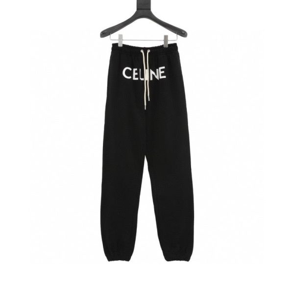 designer,replica,clothing,fake,1:1,lv,luxury,high quality Celine Letter Print Athletic Pants (FED2)