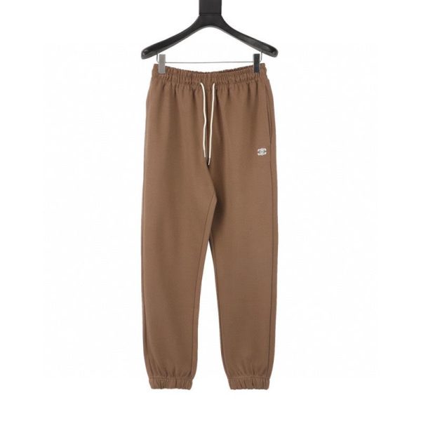 designer,replica,clothing,fake,1:1,lv,luxury,high quality Celine White Embroidered Logo Couple Style Sporty Casual Pants (D443)