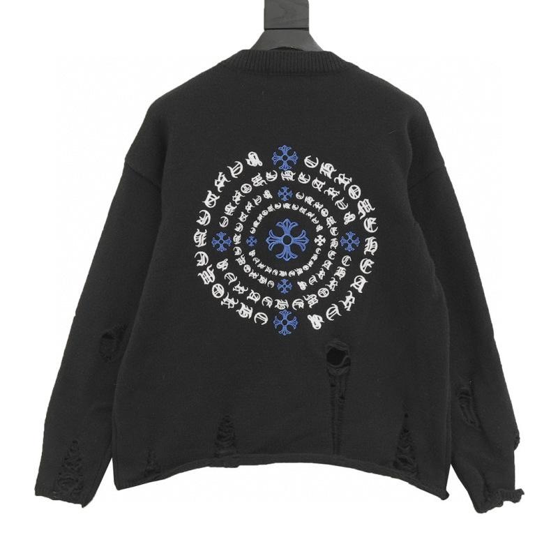 designer,replica,clothing,fake,1:1,lv,luxury,high quality Chrome Hearts Embroidered Round Sanskrit Cross Ripped Knit Sweater Pullover (7F03) designer,replica,clothing,fake,1:1,lv,luxury,high quality Chrome Hearts Embroidered Round Sanskrit Cross Ripped Knit Sweater Pullover (7F03)
