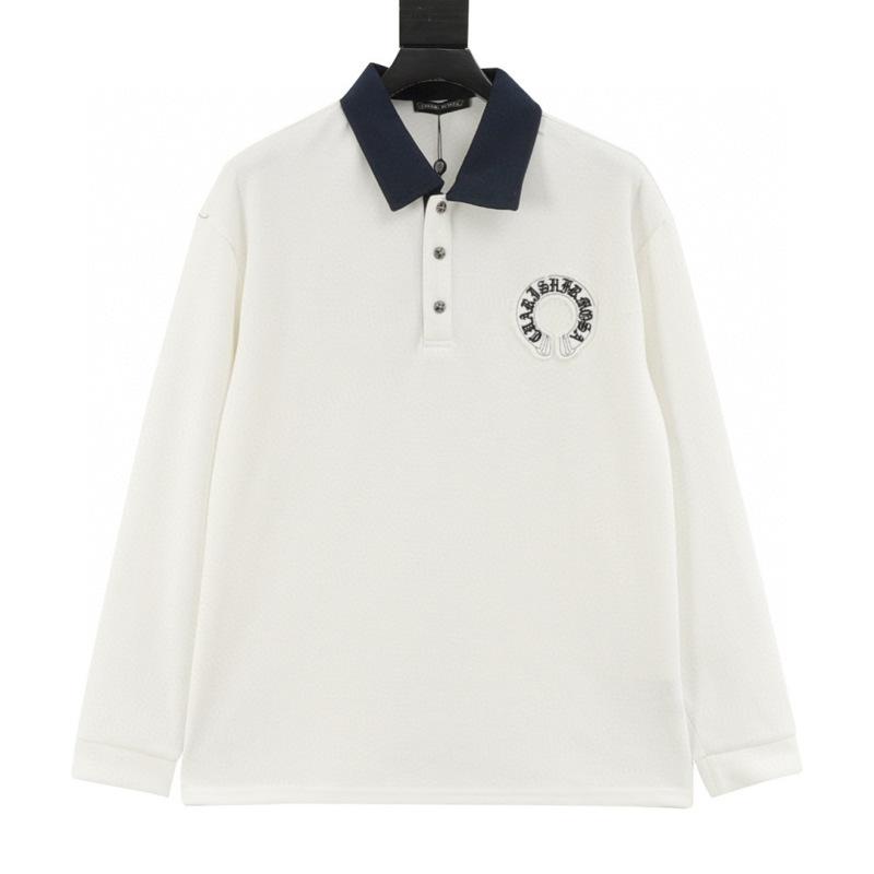designer,replica,clothing,fake,1:1,lv,luxury,high quality Chrome Hearts Cross Embroidered Collar Long-Sleeve Polo Shirt (3FE1) designer,replica,clothing,fake,1:1,lv,luxury,high quality Chrome Hearts Cross Embroidered Collar Long-Sleeve Polo Shirt (3FE1)