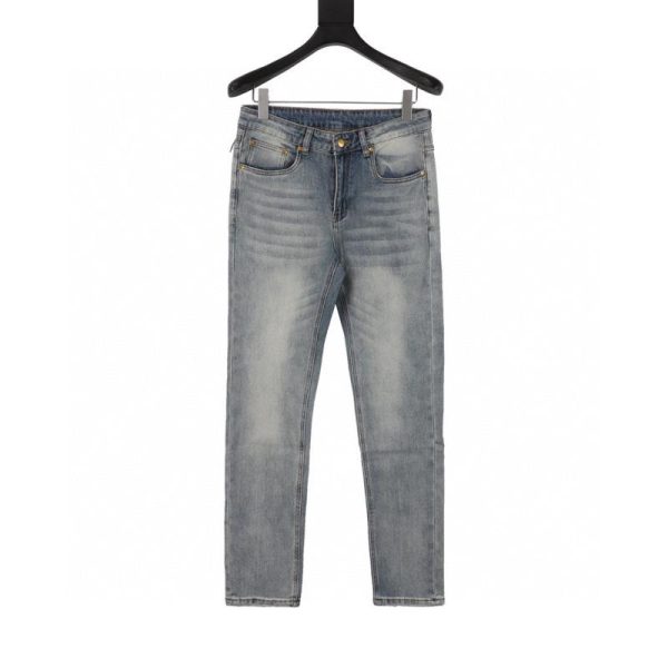designer,replica,clothing,fake,1:1,lv,luxury,high quality Fendi minimalist retro sketch hand-drawn logo jeans (055E)