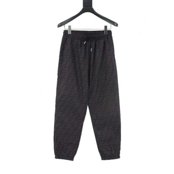 designer,replica,clothing,fake,1:1,lv,luxury,high quality Fendi FF all-over print woven trousers (FE82)