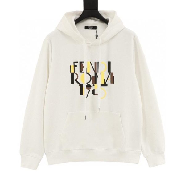 designer,replica,clothing,fake,1:1,lv,luxury,high quality Fendi Color Block Patchwork Foam Letter Print Hoodie (892F)