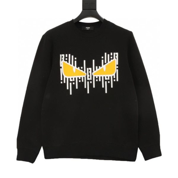 designer,replica,clothing,fake,1:1,lv,luxury,high quality Fendi Rubber Eyewear Crew Neck Sweatshirt (FF5C)