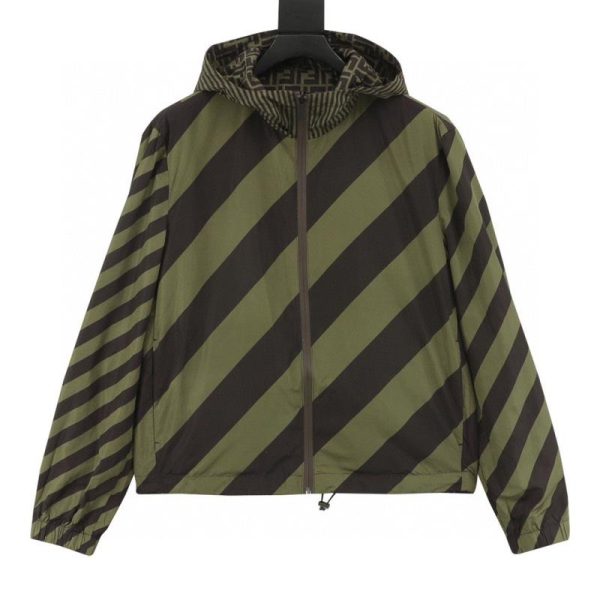 designer,replica,clothing,fake,1:1,lv,luxury,high quality Fendi FF monogram reversible jacket (E102)