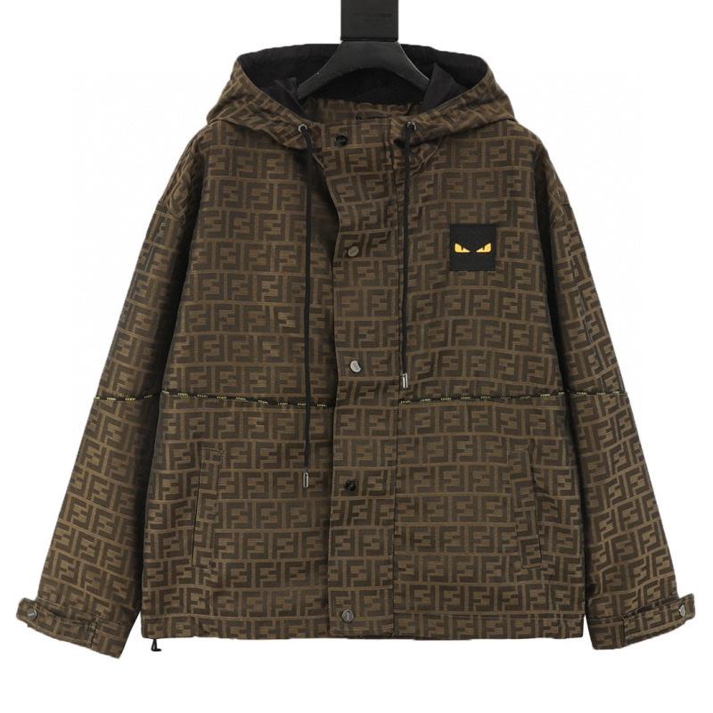 designer,replica,clothing,fake,1:1,lv,luxury,high quality Fendi monogram FF all-over print monster zip-up jacket (E707) designer,replica,clothing,fake,1:1,lv,luxury,high quality Fendi monogram FF all-over print monster zip-up jacket (E707)