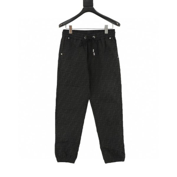 designer,replica,clothing,fake,1:1,lv,luxury,high quality Fendi monogram FF all-over print work pants (25D1)