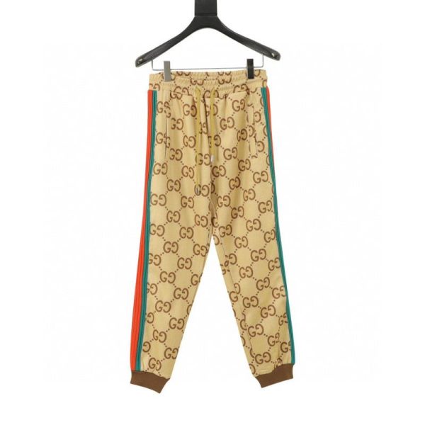 designer,replica,clothing,fake,1:1,lv,luxury,high quality Gucci all-over GG print red and green ribbon trouser suit (6770)