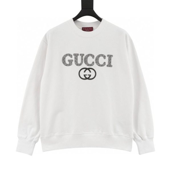 designer,replica,clothing,fake,1:1,lv,luxury,high quality Gucci all-over letter print crewneck sweatshirt (5F29)