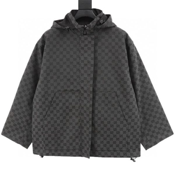 designer,replica,clothing,fake,1:1,lv,luxury,high quality Gucci all-over monogram trench coat, reversible (DB32)