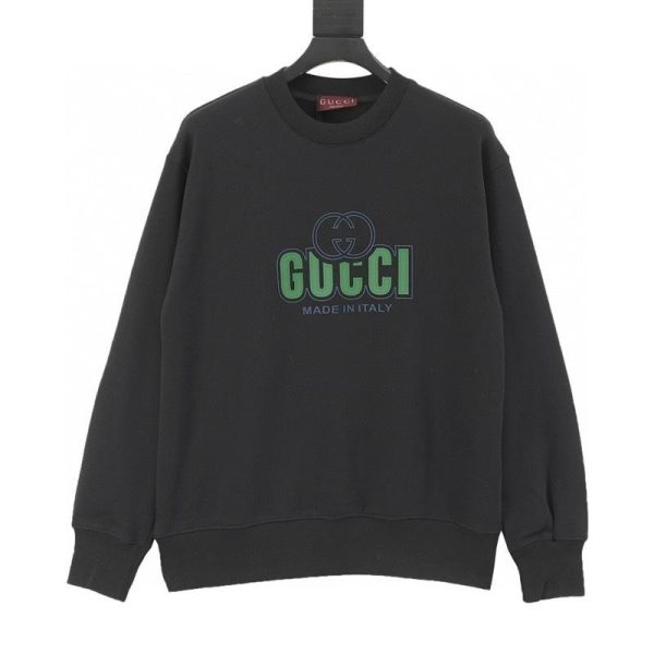 designer,replica,clothing,fake,1:1,lv,luxury,high quality Gucci silicone letter crewneck sweatshirt (E9A7)