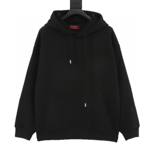 designer,replica,clothing,fake,1:1,lv,luxury,high quality Gucci 3D Embossed Logo Hoodie (2FFA)