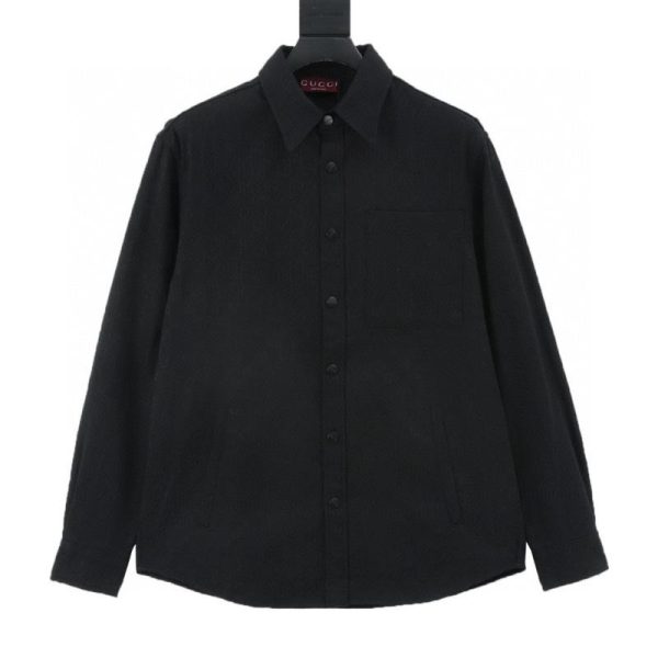 designer,replica,clothing,fake,1:1,lv,luxury,high quality Gucci jacquard stand collar shirt jacket with matching double G buttons and all-over print (F992)
