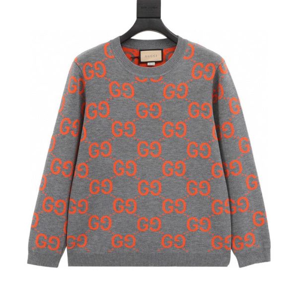 designer,replica,clothing,fake,1:1,lv,luxury,high quality Gucci classic interlocking pattern knit pullover sweater (12C6)