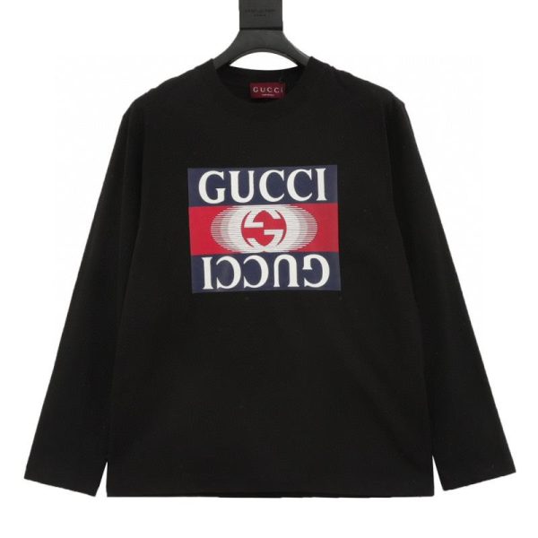 designer,replica,clothing,fake,1:1,lv,luxury,high quality Gucci Classic Print Long-Sleeve T-Shirt (5228)