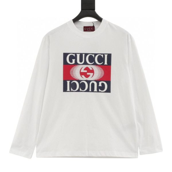 designer,replica,clothing,fake,1:1,lv,luxury,high quality Gucci Classic Print Long-Sleeve T-Shirt (FE8E)