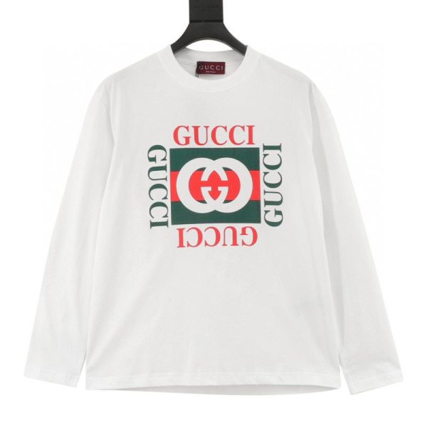 designer,replica,clothing,fake,1:1,lv,luxury,high quality Gucci Classic Pattern Long-Sleeve T-Shirt (495B)