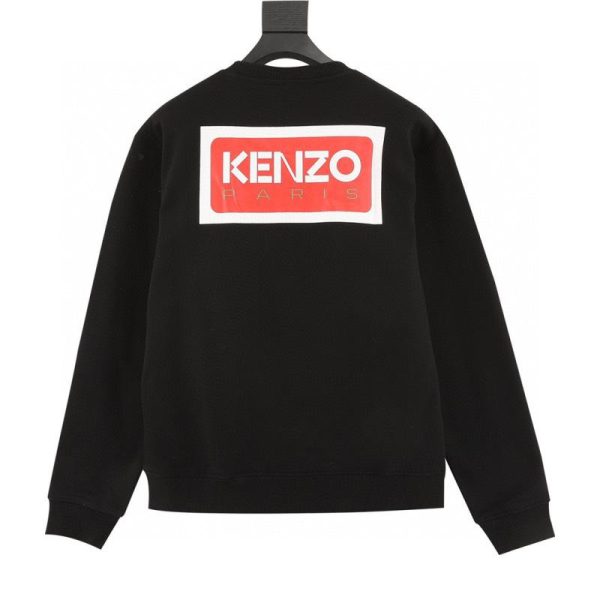 designer,replica,clothing,fake,1:1,lv,luxury,high quality KENZO Crew Neck Sweatshirt with Begonia Flower Print on the Chest (B965)