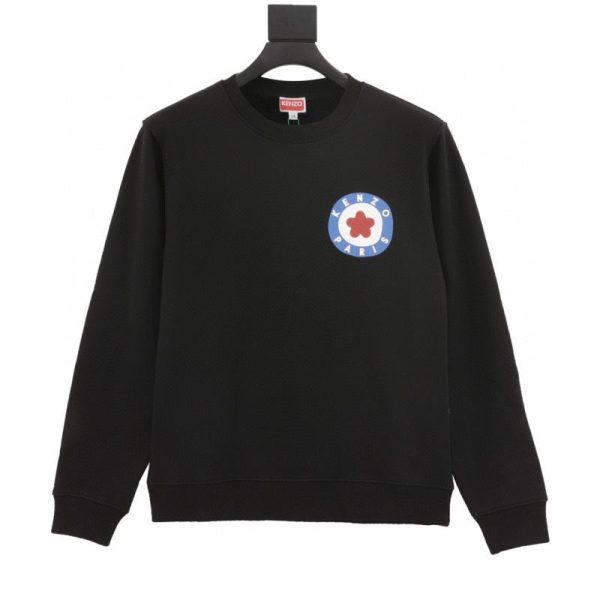 designer,replica,clothing,fake,1:1,lv,luxury,high quality KENZO Crew Neck Sweatshirt with Begonia Flower Print on the Chest (EE2E)