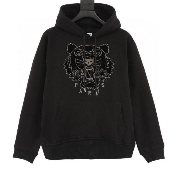 designer,replica,clothing,fake,1:1,lv,luxury,high quality KENZO Tiger Head Embroidered Hooded Sweatshirt (A47E)