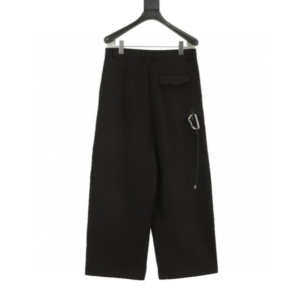 designer,replica,clothing,fake,1:1,lv,luxury,high quality Loewe buckle wide-leg trousers (0240)