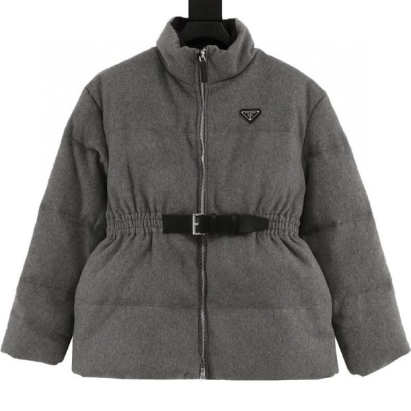 designer,replica,clothing,fake,1:1,lv,luxury,high quality PRADA Fall/Winter Waist-cinching Down Jacket (03E1)