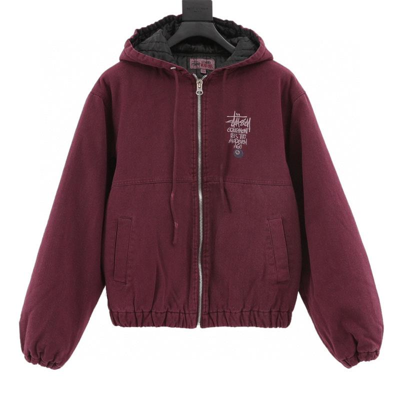 designer,replica,clothing,fake,1:1,lv,luxury,high quality Stussy washed distressed letter embroidery black 8 hooded down jacket (DB04) designer,replica,clothing,fake,1:1,lv,luxury,high quality Stussy washed distressed letter embroidery black 8 hooded down jacket (DB04)