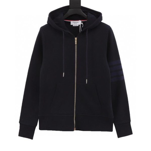 designer,replica,clothing,fake,1:1,lv,luxury,high quality Thom Browne Four-Bar Yarn Zipper Jacket (20A7)