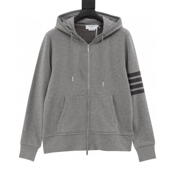 designer,replica,clothing,fake,1:1,lv,luxury,high quality Thom Browne Four-Bar Yarn Zipper Jacket (77BB)