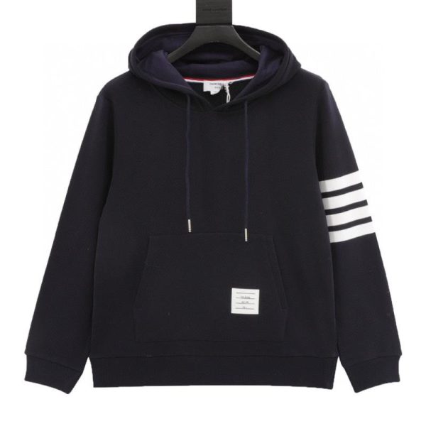 designer,replica,clothing,fake,1:1,lv,luxury,high quality Thom Browne Four-Bar Yarn-Knit Hoodie (B382)