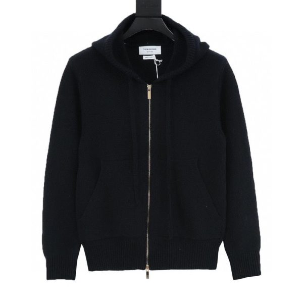 designer,replica,clothing,fake,1:1,lv,luxury,high quality Thom Browne Goose Wool Hooded Jacket (3AE0)
