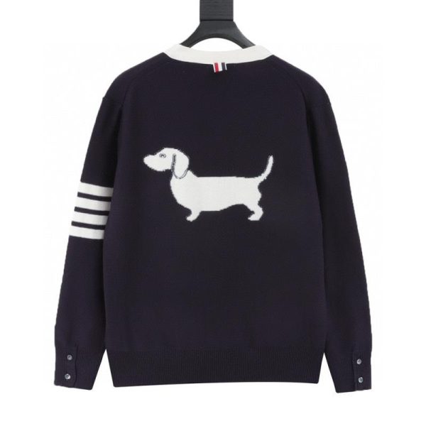 designer,replica,clothing,fake,1:1,lv,luxury,high quality Thom Browne Puppy Print Cardigan Sweater (C735)