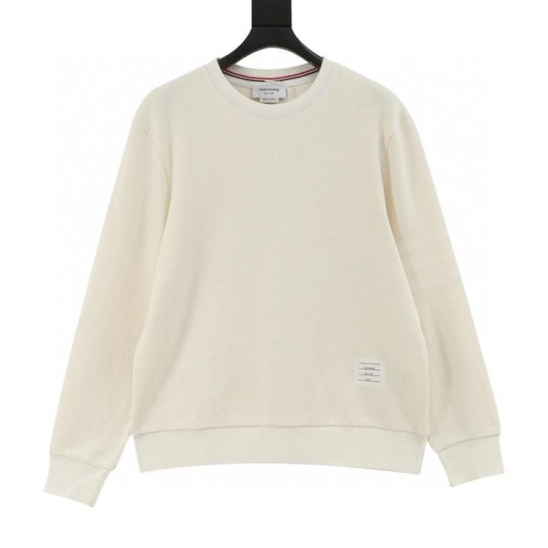 designer,replica,clothing,fake,1:1,lv,luxury,high quality Thom Browne Crew Neck Sweatshirt with Subtle Four Stripes (1857)