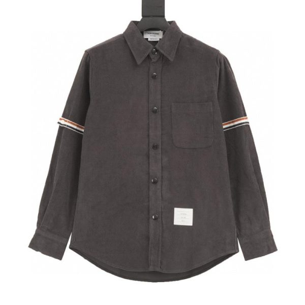designer,replica,clothing,fake,1:1,lv,luxury,high quality Thom Browne Corduroy Double-Sleeve Label Jacket Shirt (4CDC)