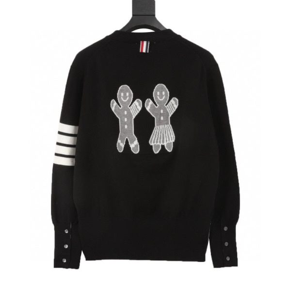 designer,replica,clothing,fake,1:1,lv,luxury,high quality Thom Browne Pancake Man Pattern Cardigan Sweater (7414)