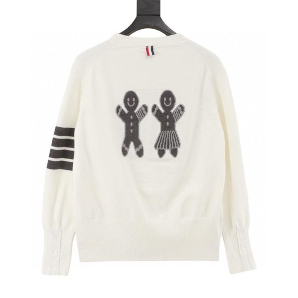 designer,replica,clothing,fake,1:1,lv,luxury,high quality Thom Browne Pancake Man Pattern Cardigan Sweater (AED3)