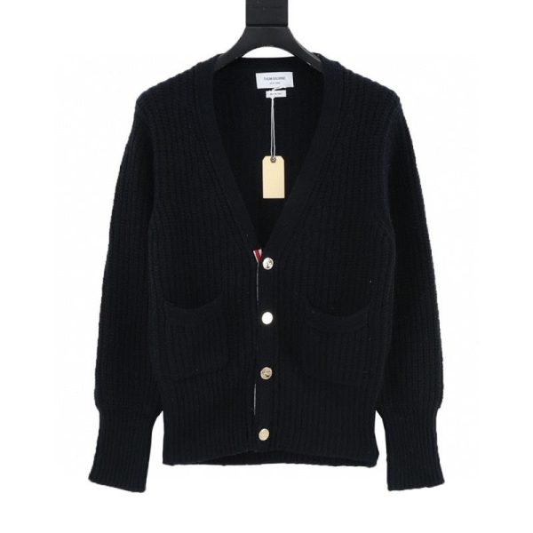 designer,replica,clothing,fake,1:1,lv,luxury,high quality Thom Browne Piqué Wool Cardigan (E5AE)