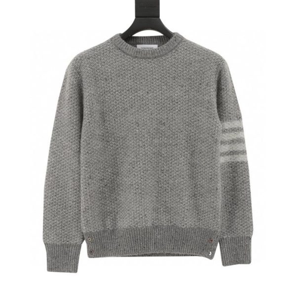 designer,replica,clothing,fake,1:1,lv,luxury,high quality Thom Browne Textured Knit Crew Neck Sweater (A144)