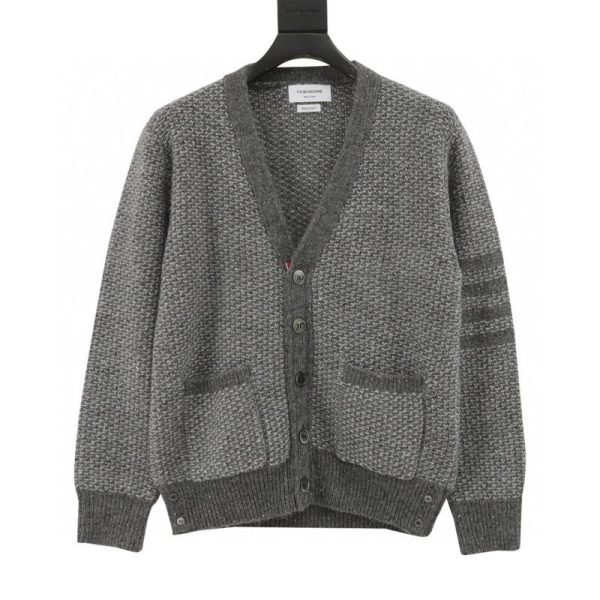 designer,replica,clothing,fake,1:1,lv,luxury,high quality Thom Browne Textured Knit Cardigan (D833)