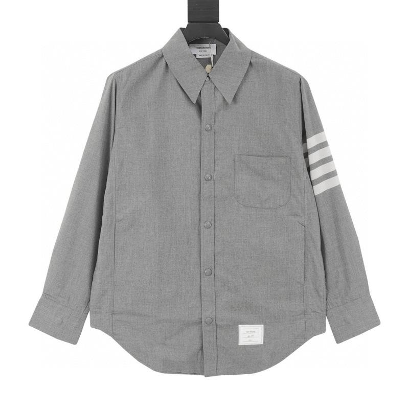 designer,replica,clothing,fake,1:1,lv,luxury,high quality Thom Browne wool yarn-dyed four-stripe jacket shirt (1146) designer,replica,clothing,fake,1:1,lv,luxury,high quality Thom Browne wool yarn-dyed four-stripe jacket shirt (1146)